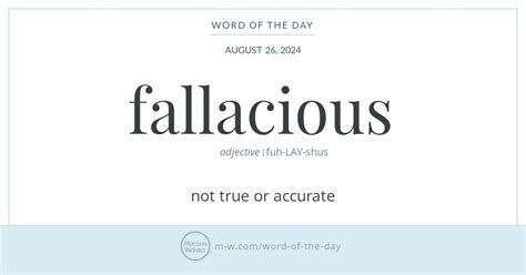 Word of the Day: Fallacious .
